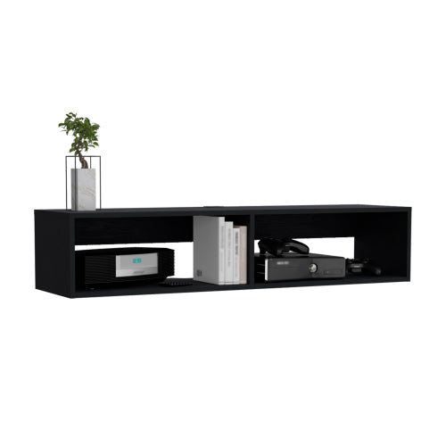 Floating TV Stand - Wall-Mounted - Two Open Shelves - 47.6" Wide
