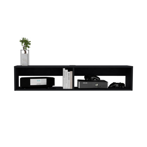 Floating TV Stand - Wall-Mounted - Two Open Shelves - 47.6" Wide