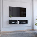 Floating TV Stand - Wall-Mounted - Two Open Shelves - 47.6" Wide
