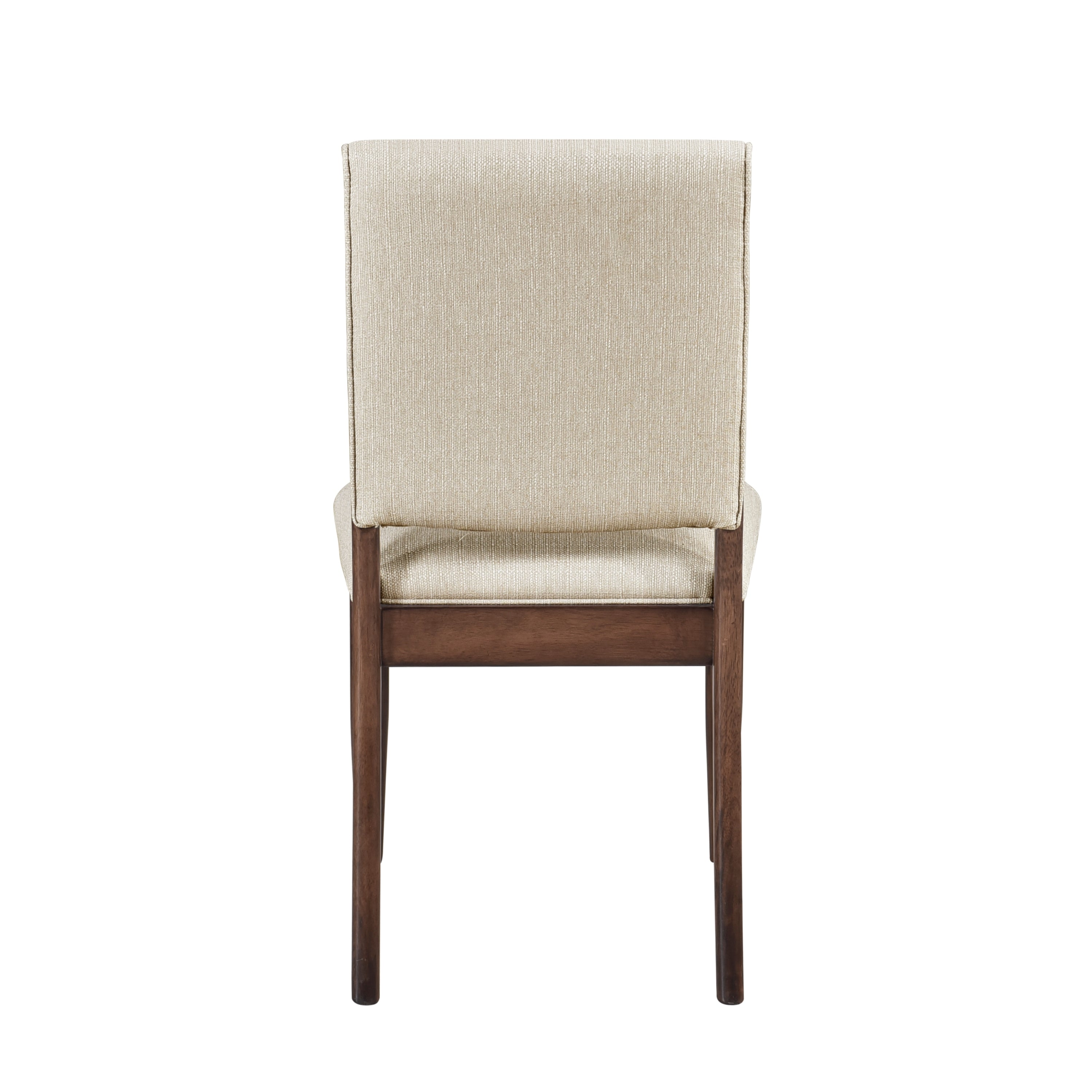 5pc Dining Set Table 4 Fabric Chairs Brown Wood Kitchen Furniture
