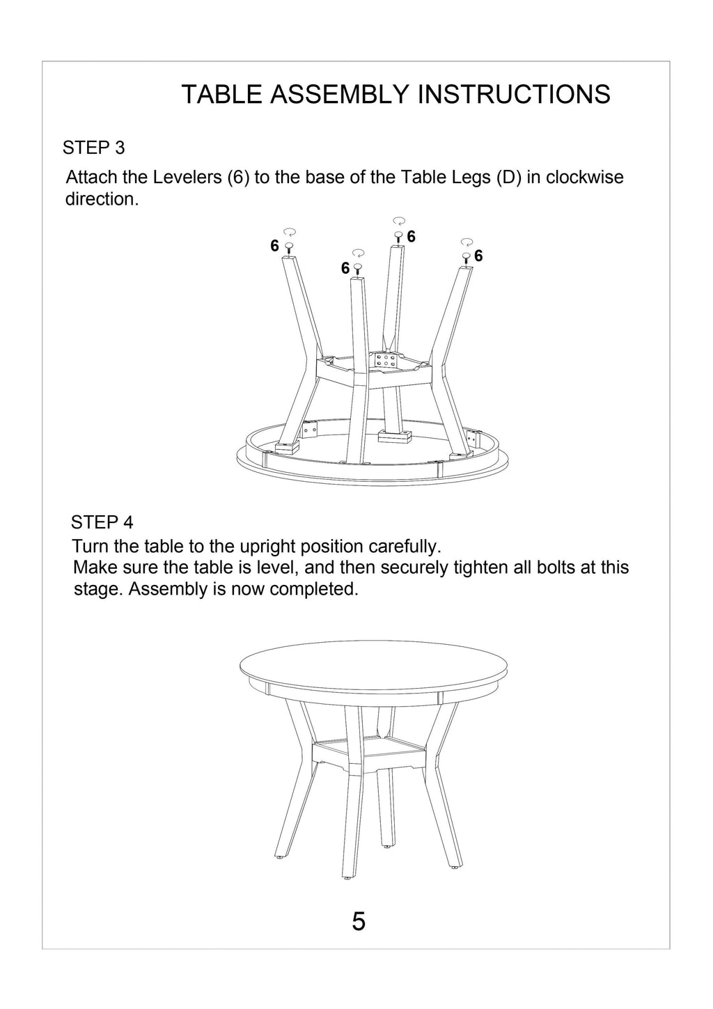 Contemporary 5pc Round Dining Set Walnut Rubberwood