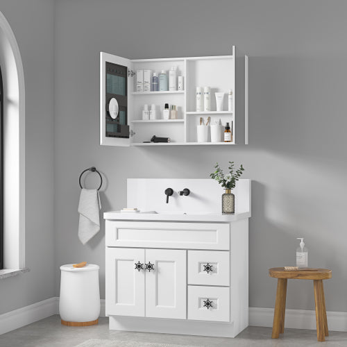 Frameless Mirror Medicine Cabinet - Beveled Edges - 36" x 26"