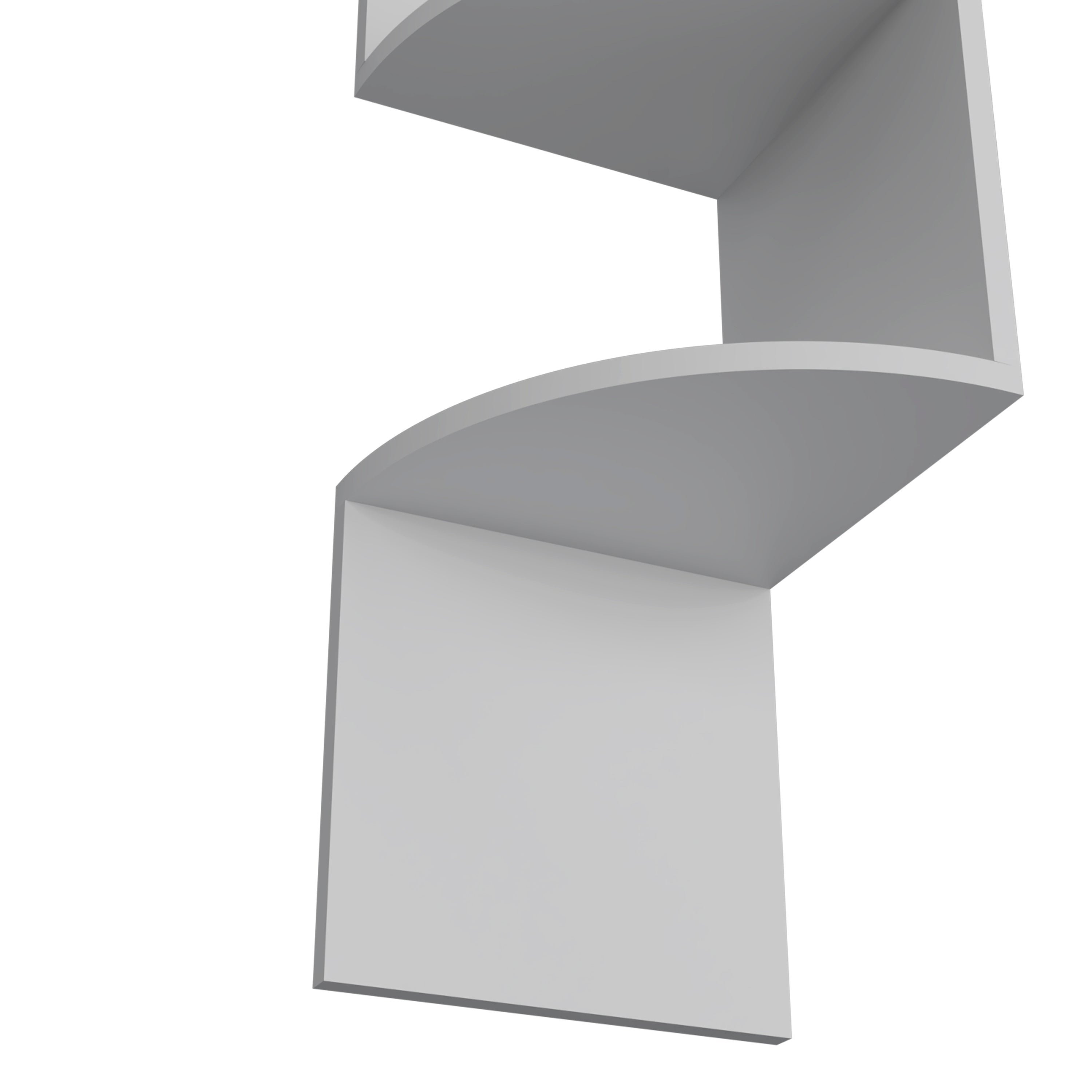 Modern Corner Shelf Full-Wall Design Multiple Shelving
