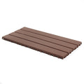 22-Piece Brown Interlocking Deck Tiles 24x12 Inch Polypropylene