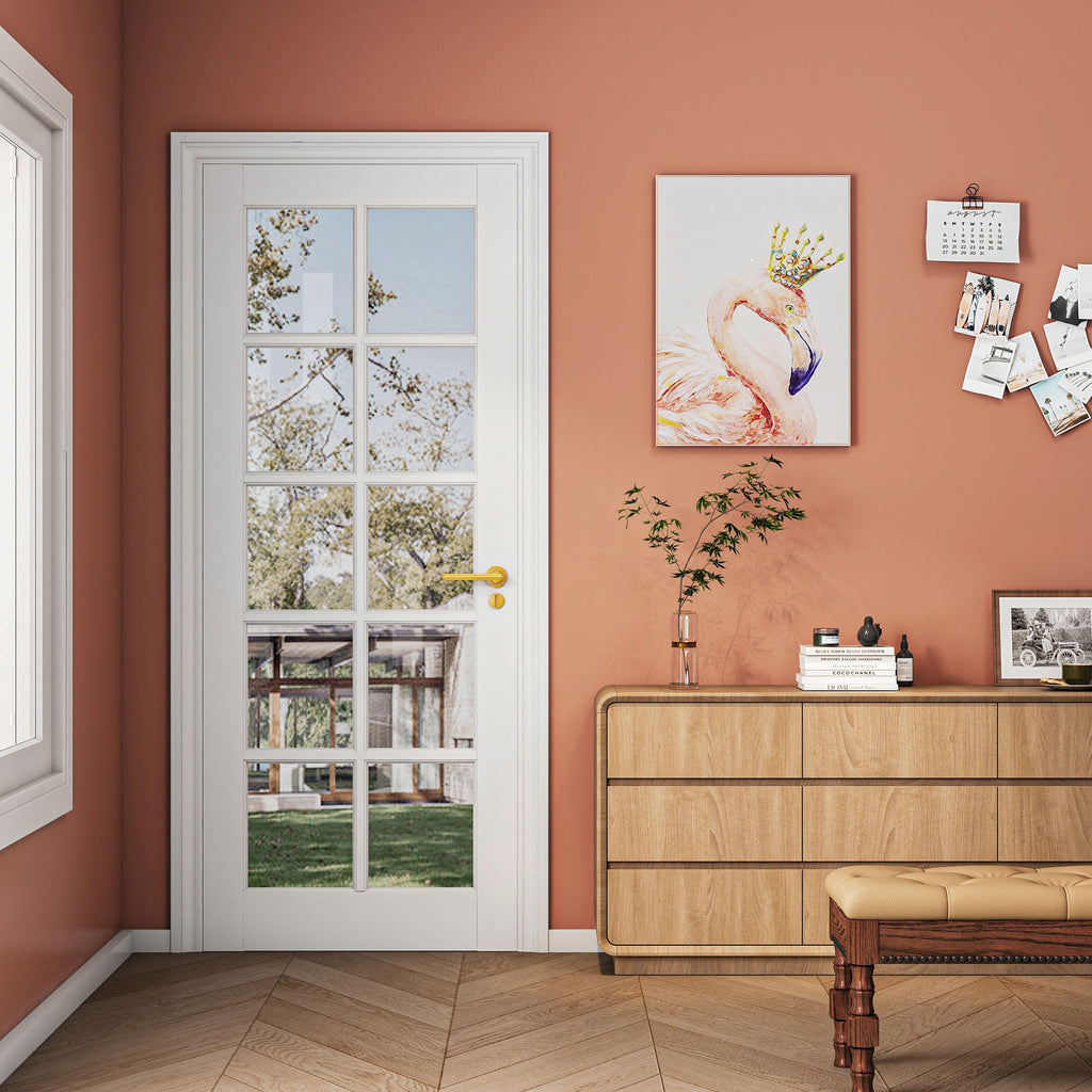 28' X 80'10-Lite Preassembled Clear Glass French Door, for Closet Pantry