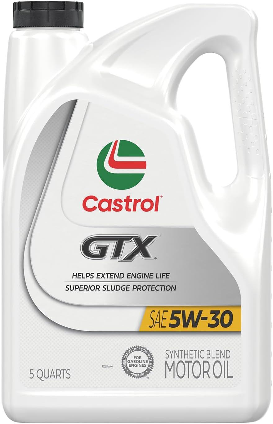 Castrol GTX 5W-30 Synthetic Blend Motor Oil Engine Lubricant 5 Quart