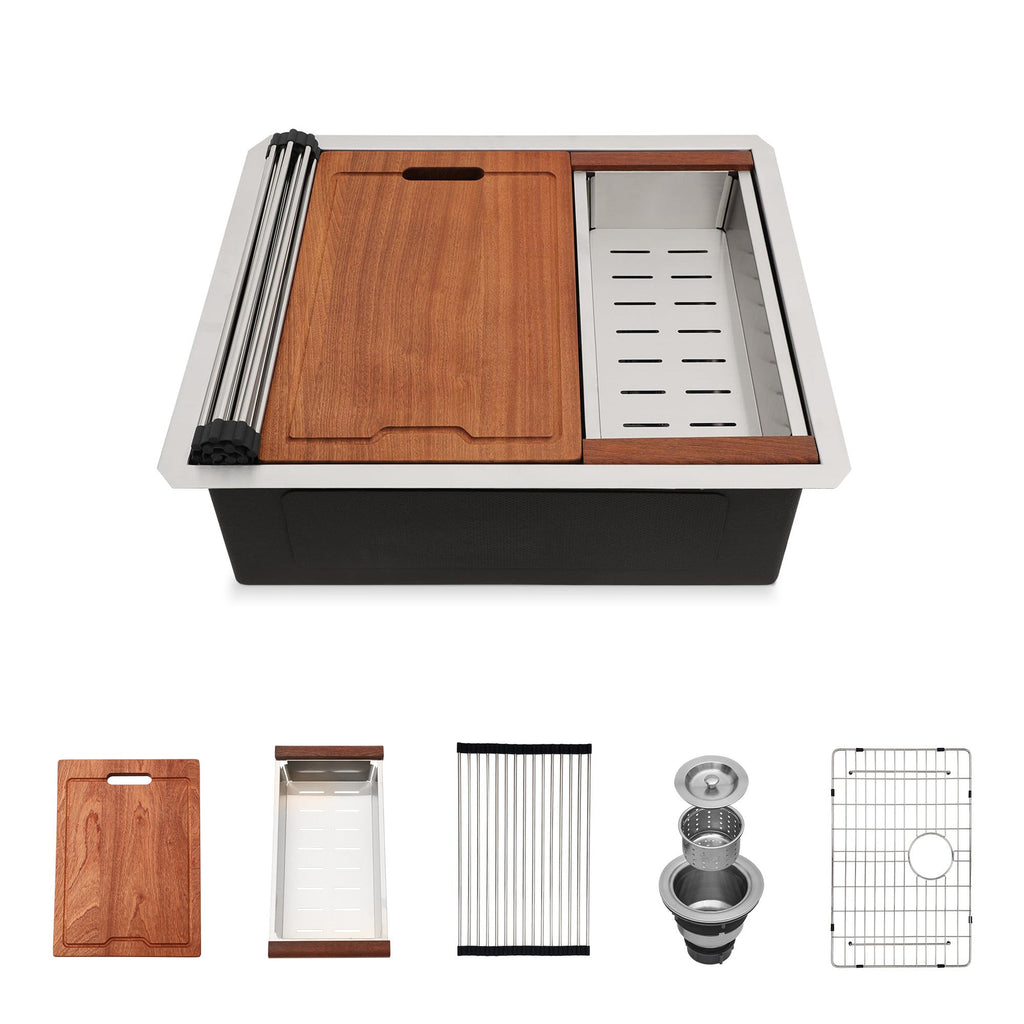 Stainless Steel Single Bowl Undermount Kitchen Sink 23x19x10