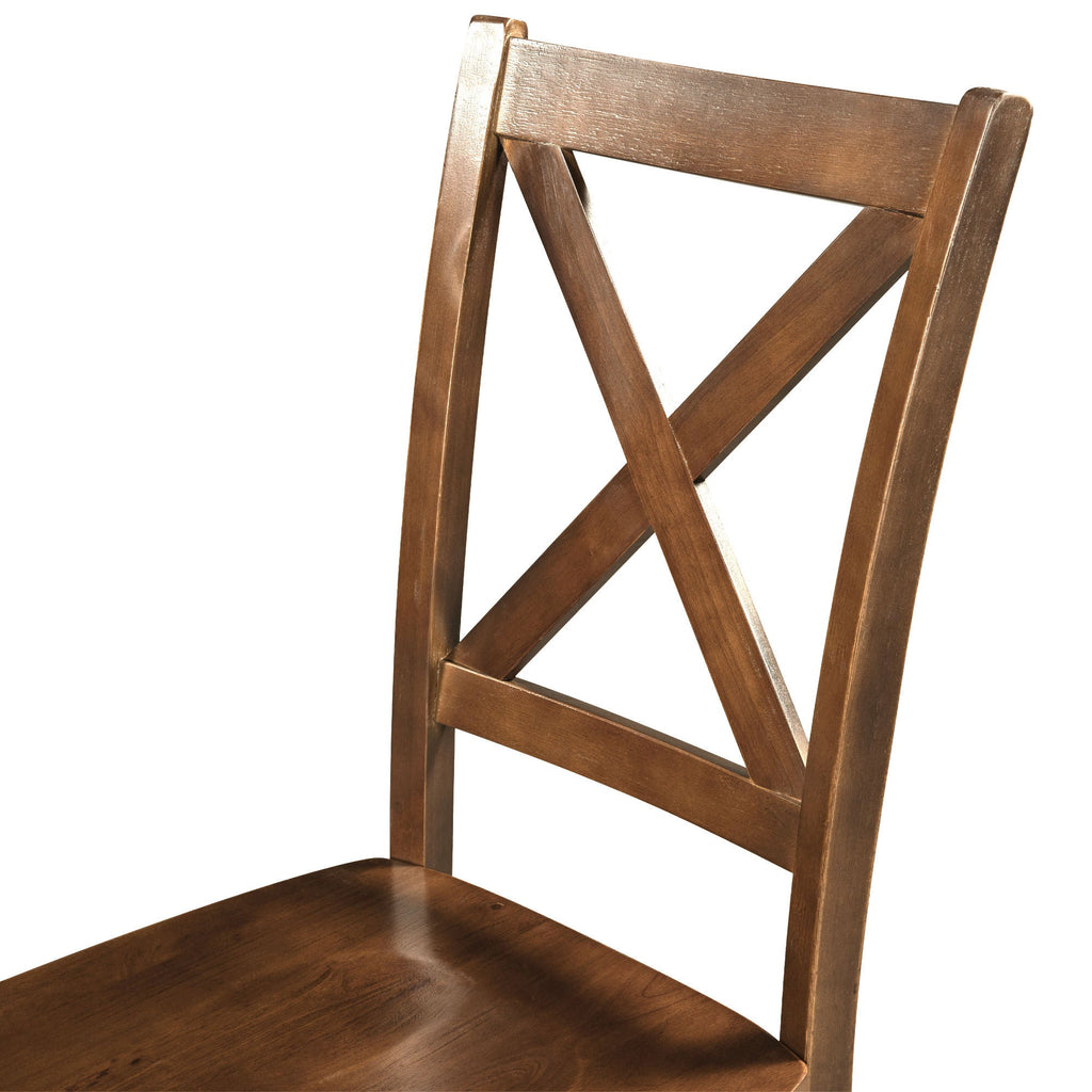 3-Piece Wood Drop Leaf Breakfast Nook Dining Table Set Walnut