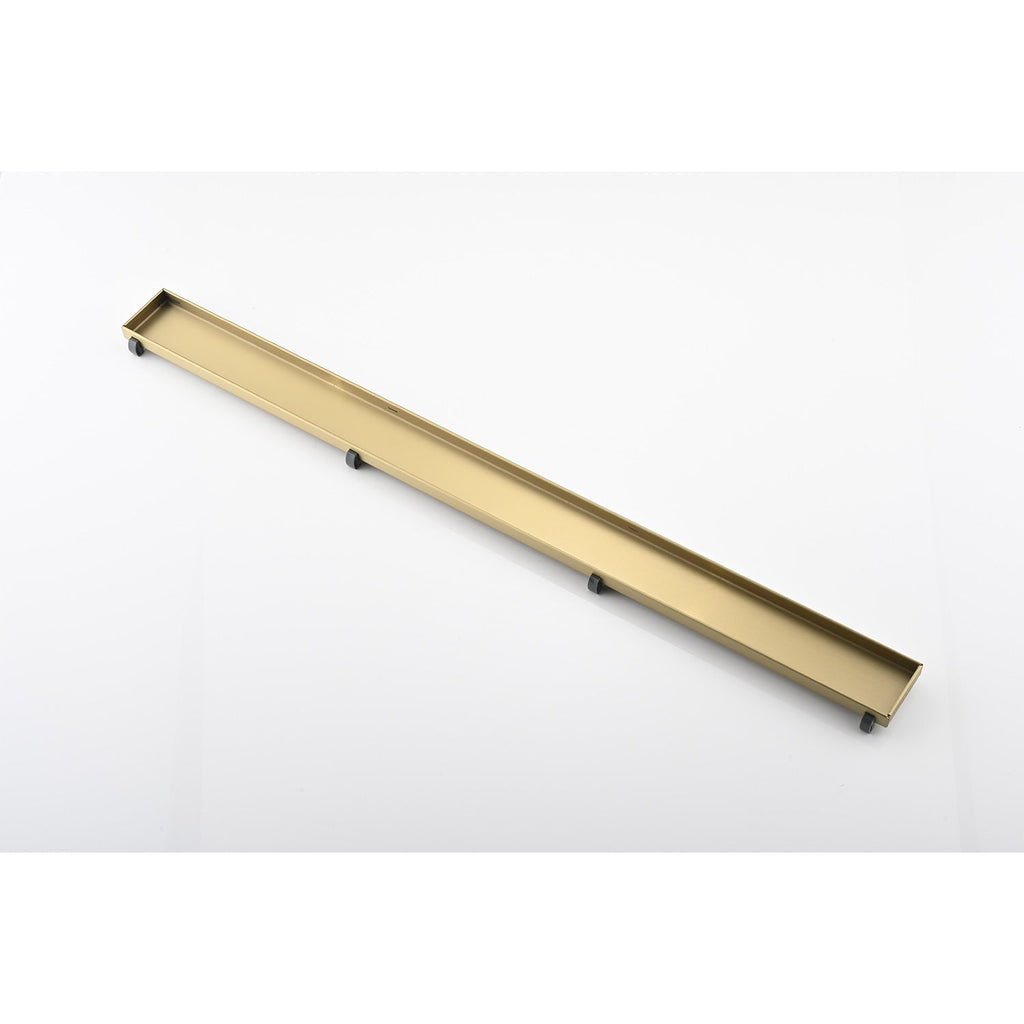 30" Linear Shower Drain with Hair Strainer and Leveling Feet