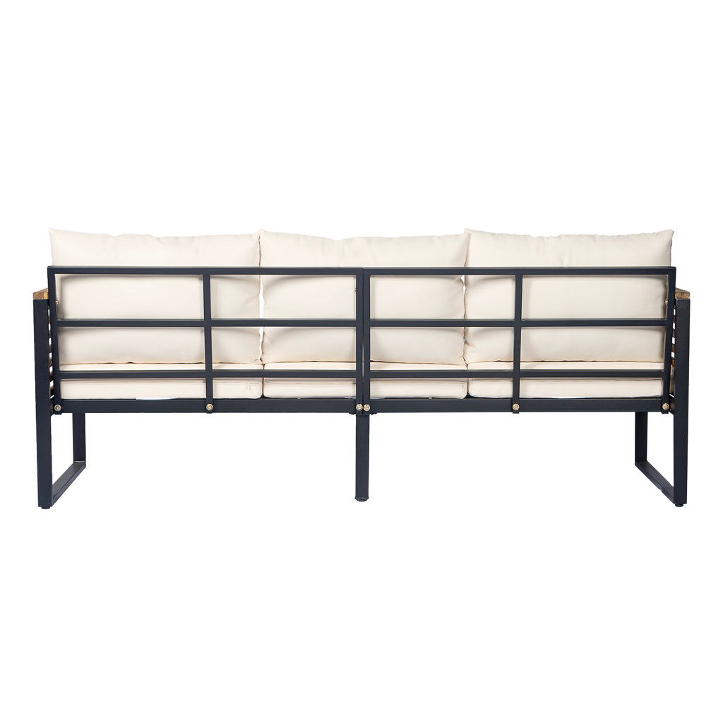 3 Piece Outdoor Patio Set Acacia Wood Steel