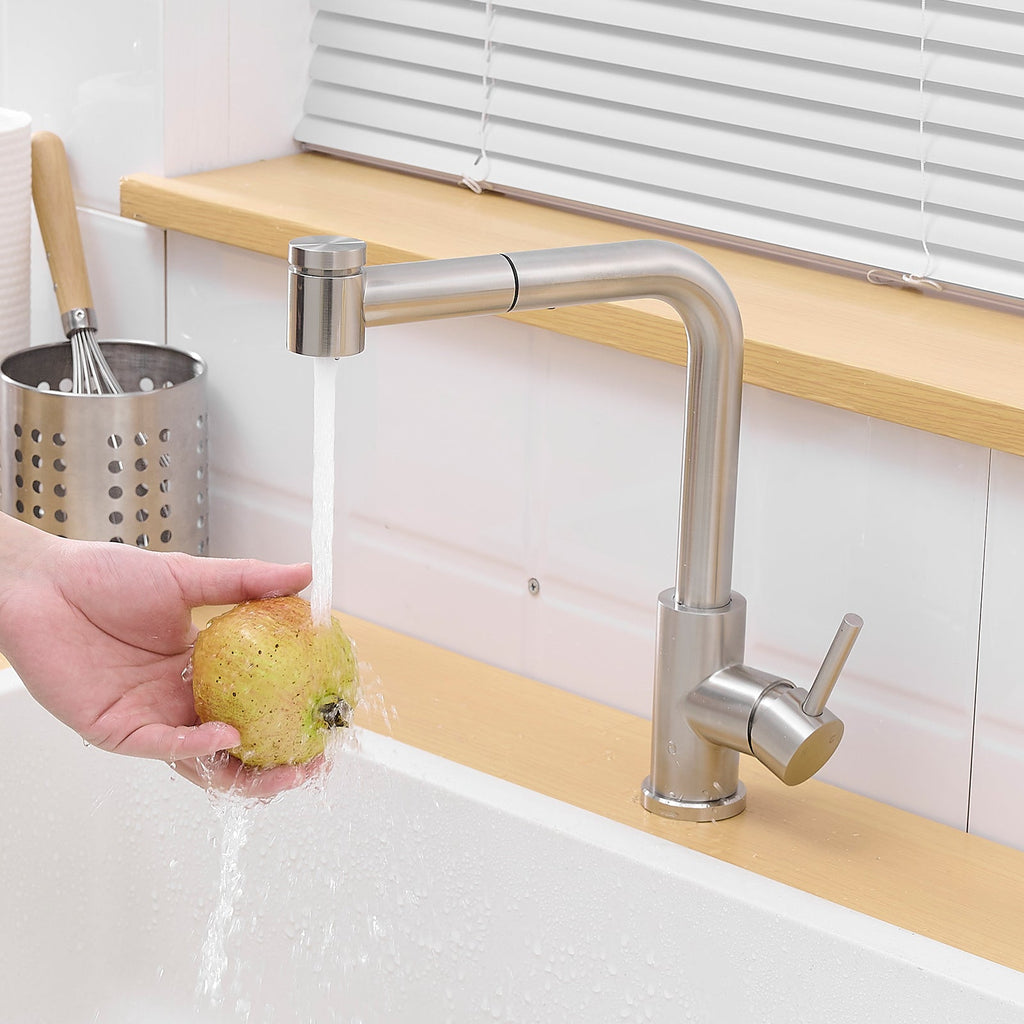 Black Kitchen Sink Faucet with Pull Out Sprayer