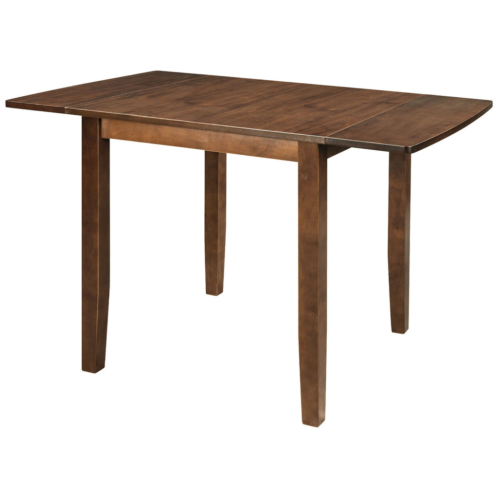 3-Piece Wood Drop Leaf Breakfast Nook Dining Table Set Walnut