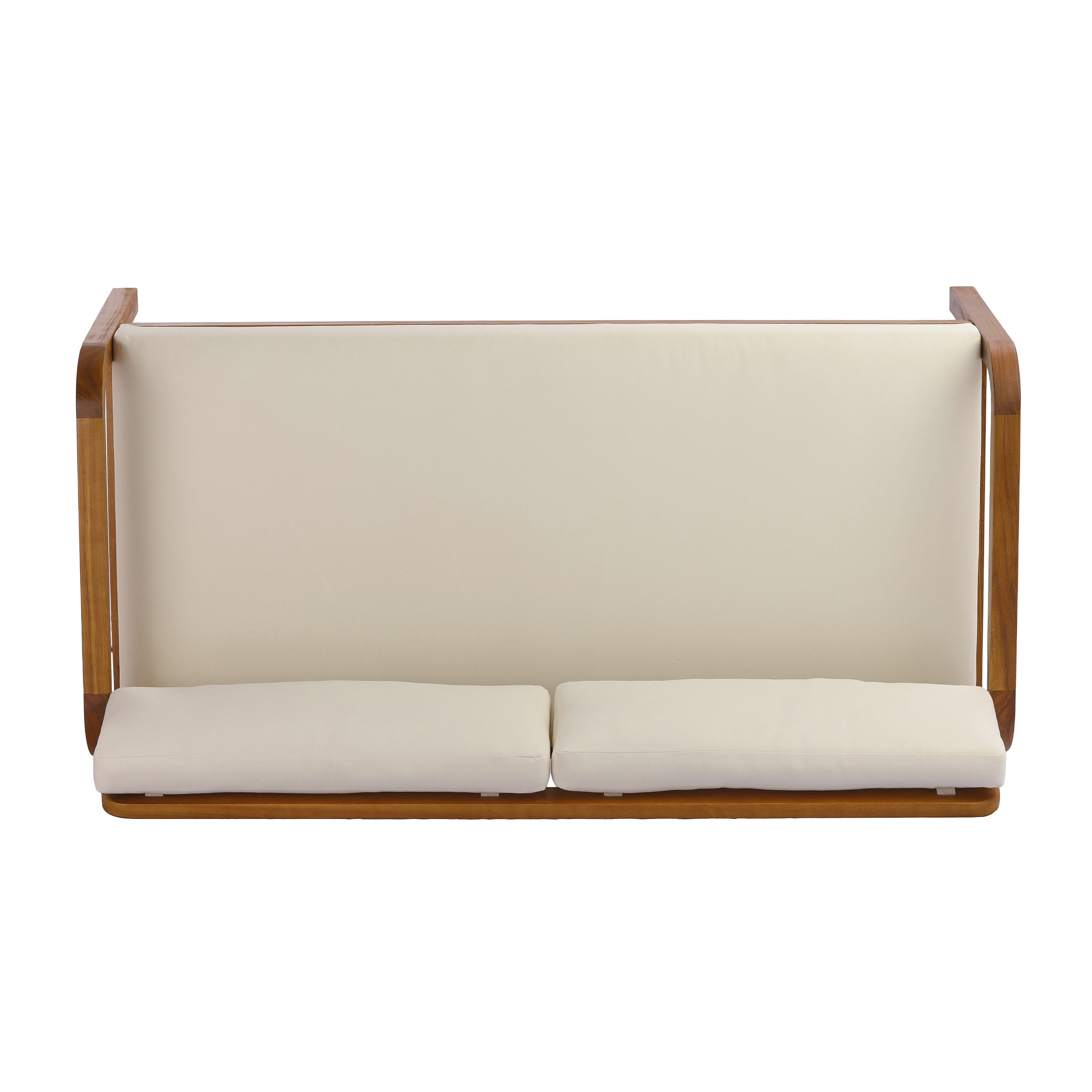 2-Piece Outdoor Sofa Set with Loveseat, Coffee Table & Cushions