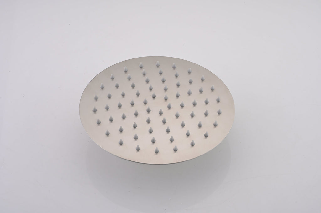 12" Brushed Nickel Rain Shower Head 304 Stainless Steel