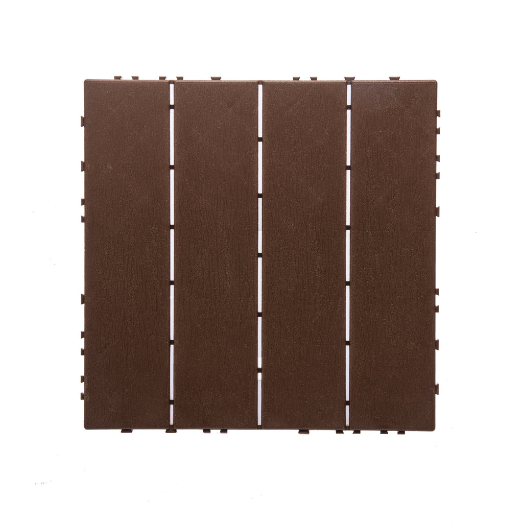 Interlocking Deck Tiles 68-Pack 61.6 Sq Ft Outdoor Plastic