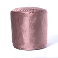 Shimon Velvet Cylinder Pouf Ottoman Blush Pink 16x16x16
