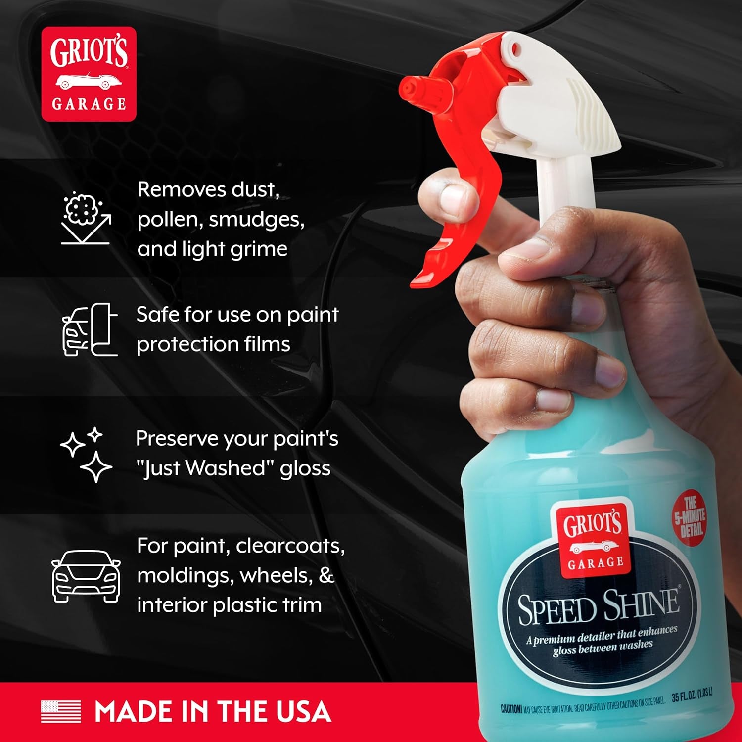 Griot’s Garage Speed Shine Car Detail Spray Quick Detailer Gloss Finish