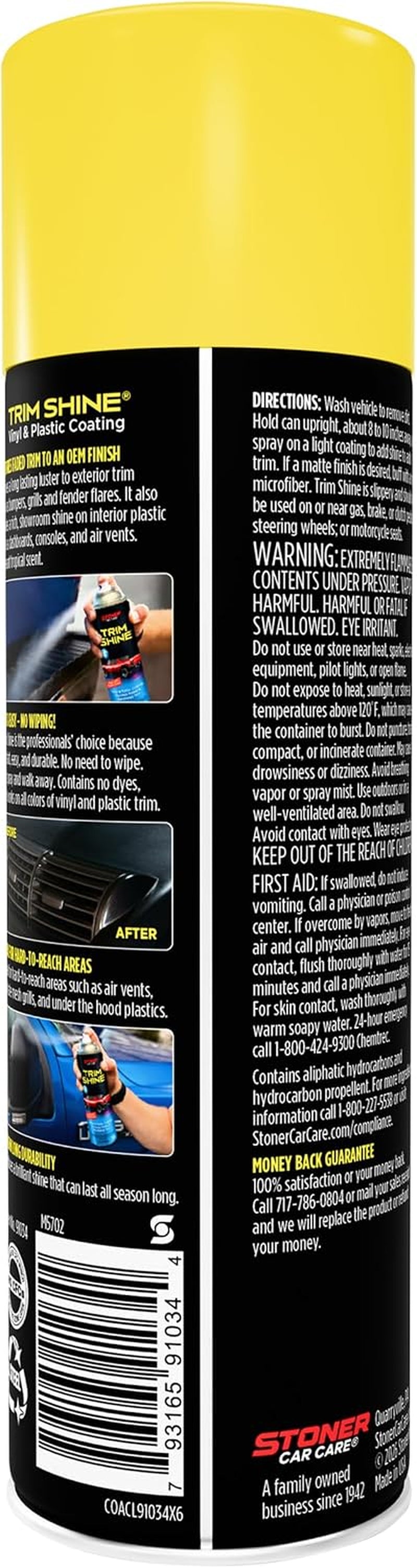 Stoner Trim Shine Car Plastic & Vinyl Restorer Trim Protectant Spray