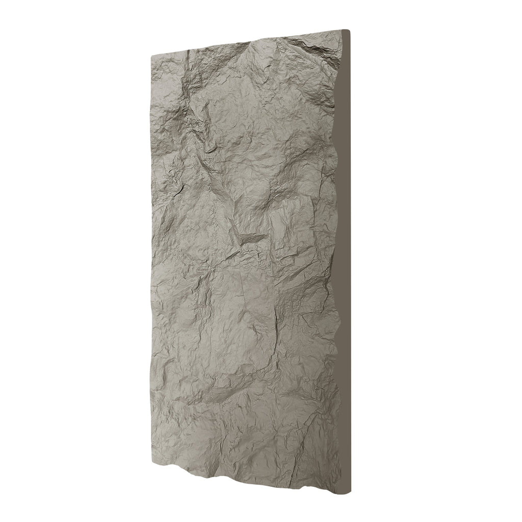 3D Faux Stone Wall Panels 6pc Wainscoting 47x24" Grey
