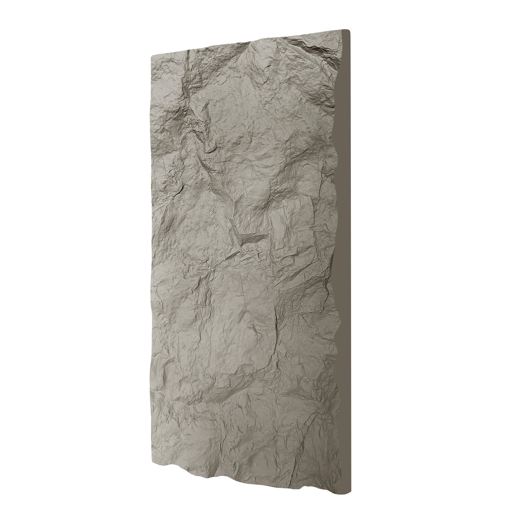 3D Faux Stone Wall Panels 6pc Wainscoting 47x24" Grey