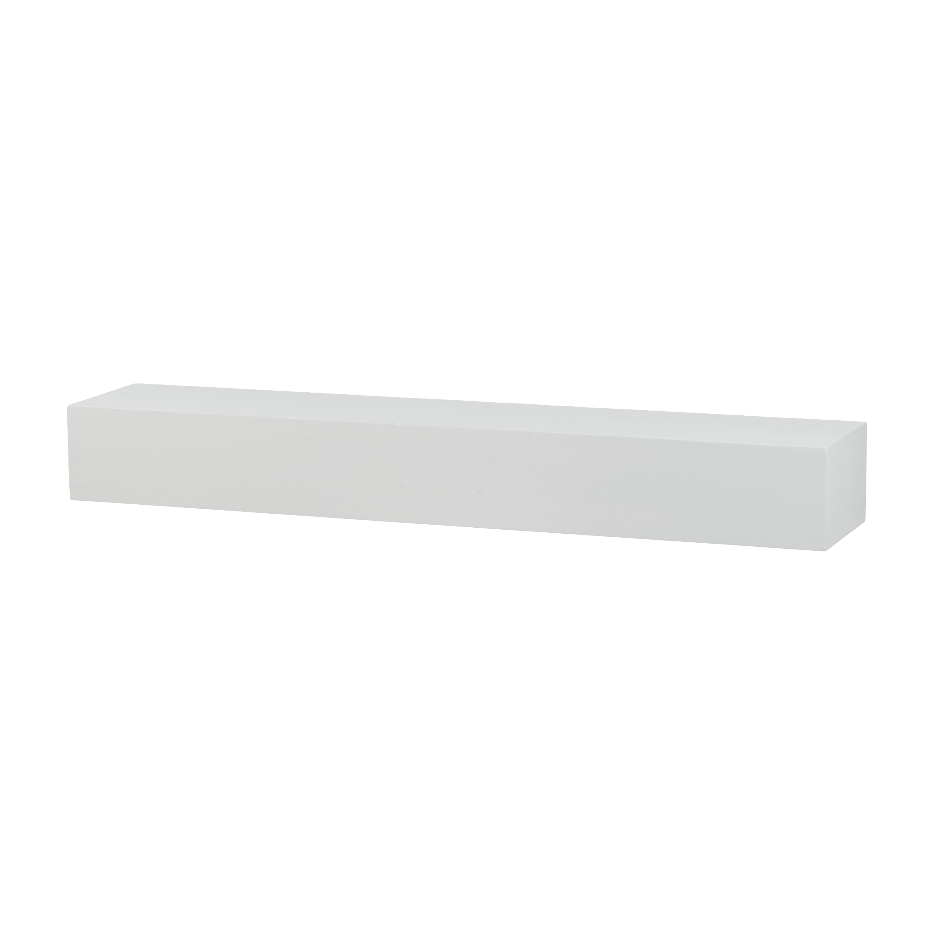 60" Paulownia Fireplace Mantel Floating Shelf White Wood