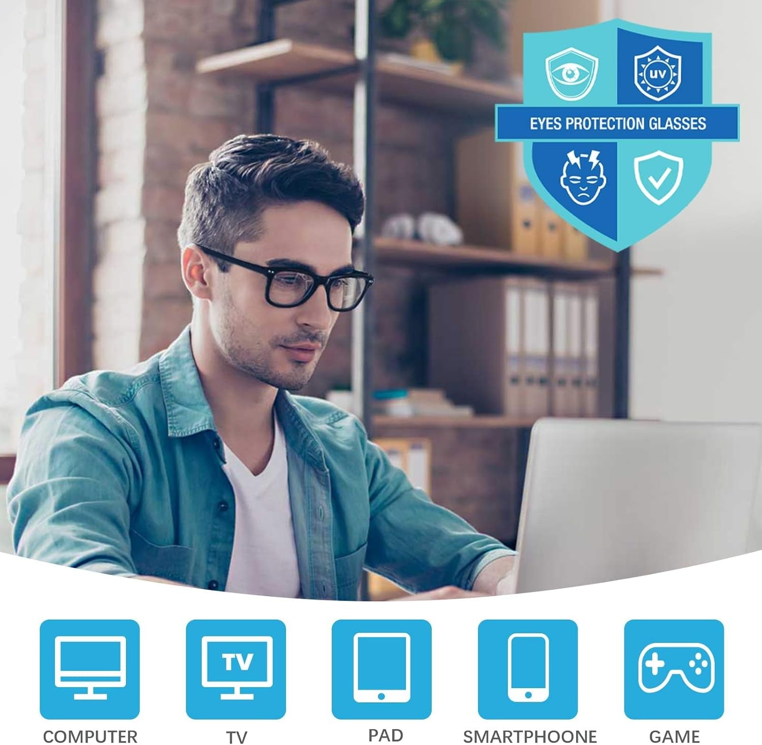 Blue Light Blocking Glasses Anti Glare UV400 Computer Eyewear Men Women