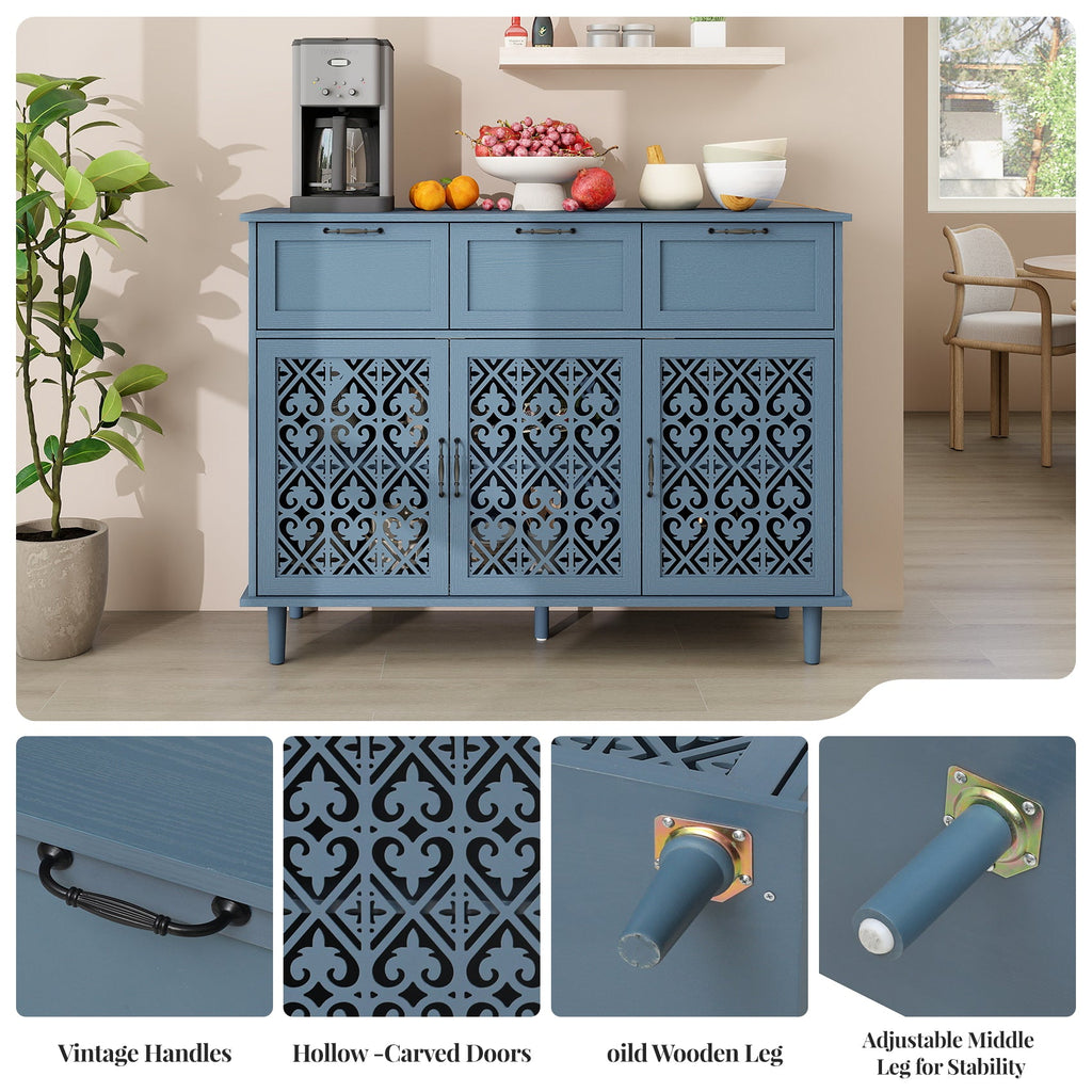 3 Door 3 Drawer Cabinet for Bedroom Living Room Study