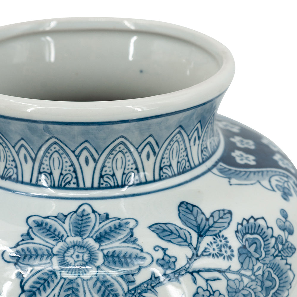 Blue and White Porcelain Flower Vase 9.1x11