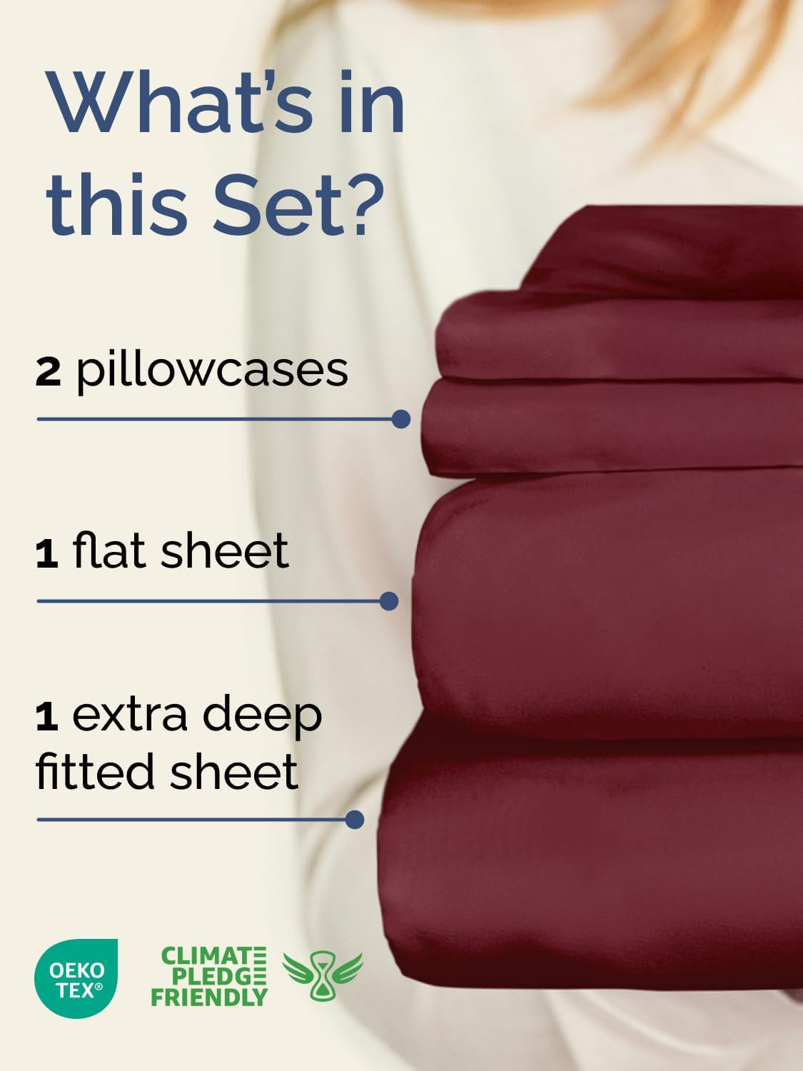 Extra Deep Pocket Sheet Set 4 Piece Breathable Soft Cooling Bedding Wrinkle Free