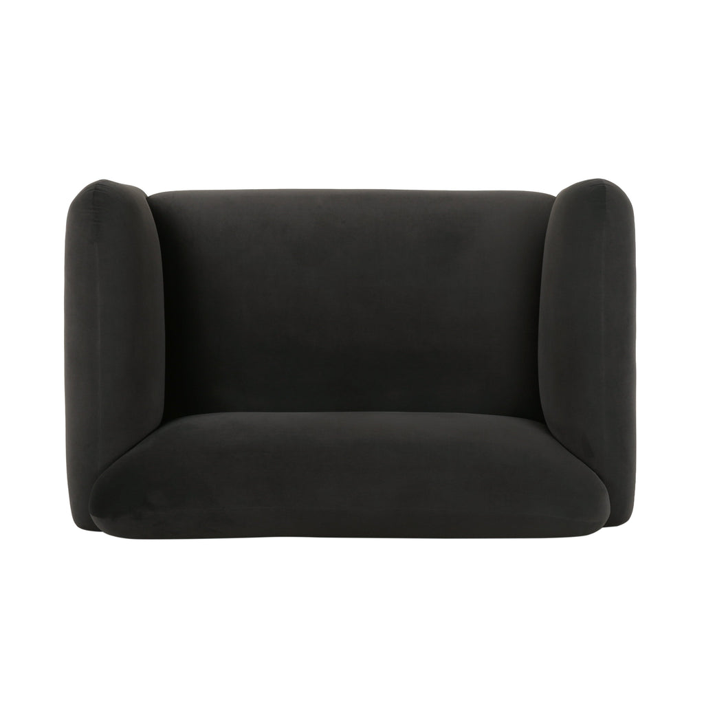 50" Dark Gray Upholstered 2-Seater Loveseat Sofa