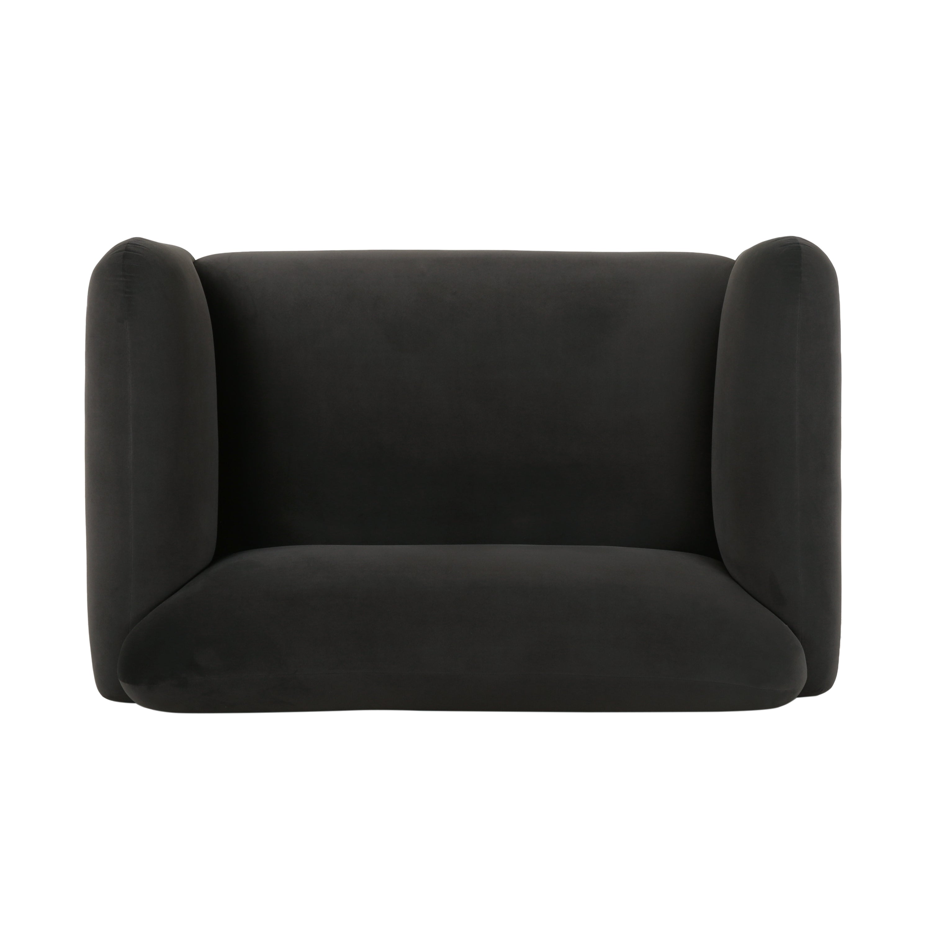 50" Dark Gray Upholstered 2-Seater Loveseat Sofa