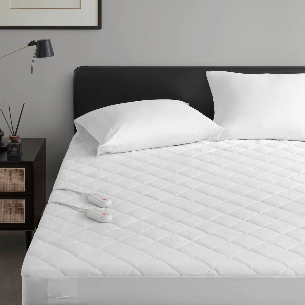 1 PCS Full Heated Mattress Pad White