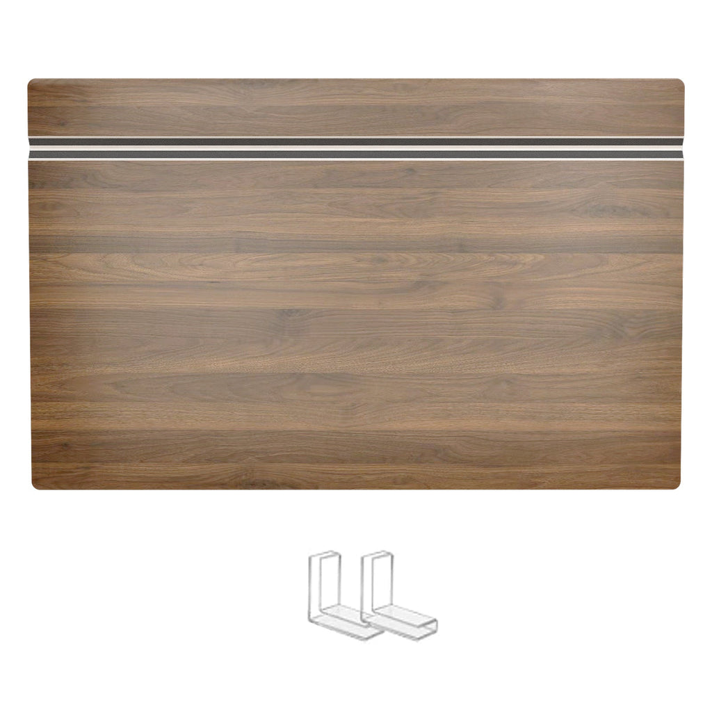 Walnut Foamed PVC Wire Shelf Covers, 5 Piece Set