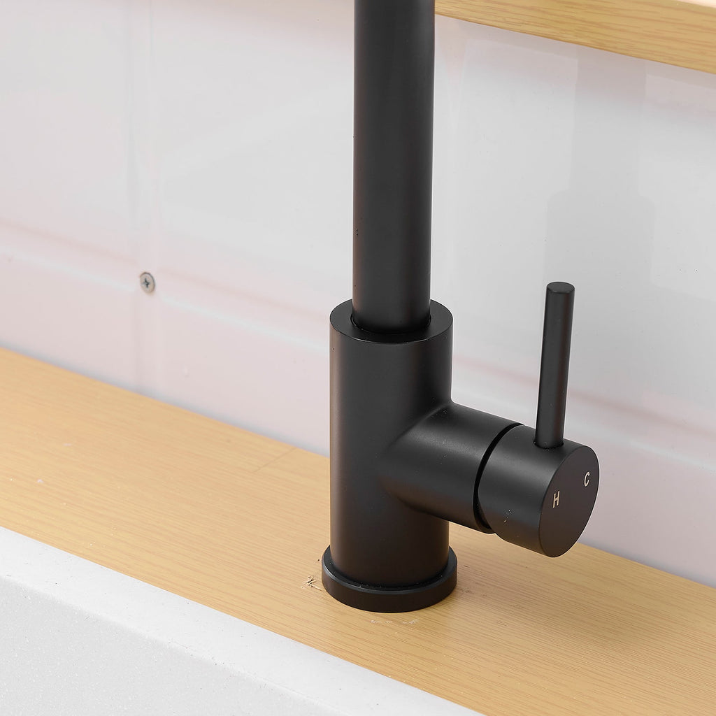 Black Kitchen Sink Faucet with Pull Out Sprayer