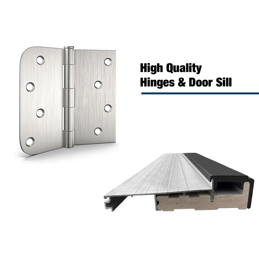 36" x 80" Fiberglass Entry Door Right Hand Inswing Frosted