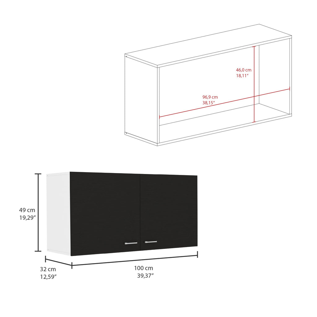 Napoles Wall Cabinet Two Shelves Double Door