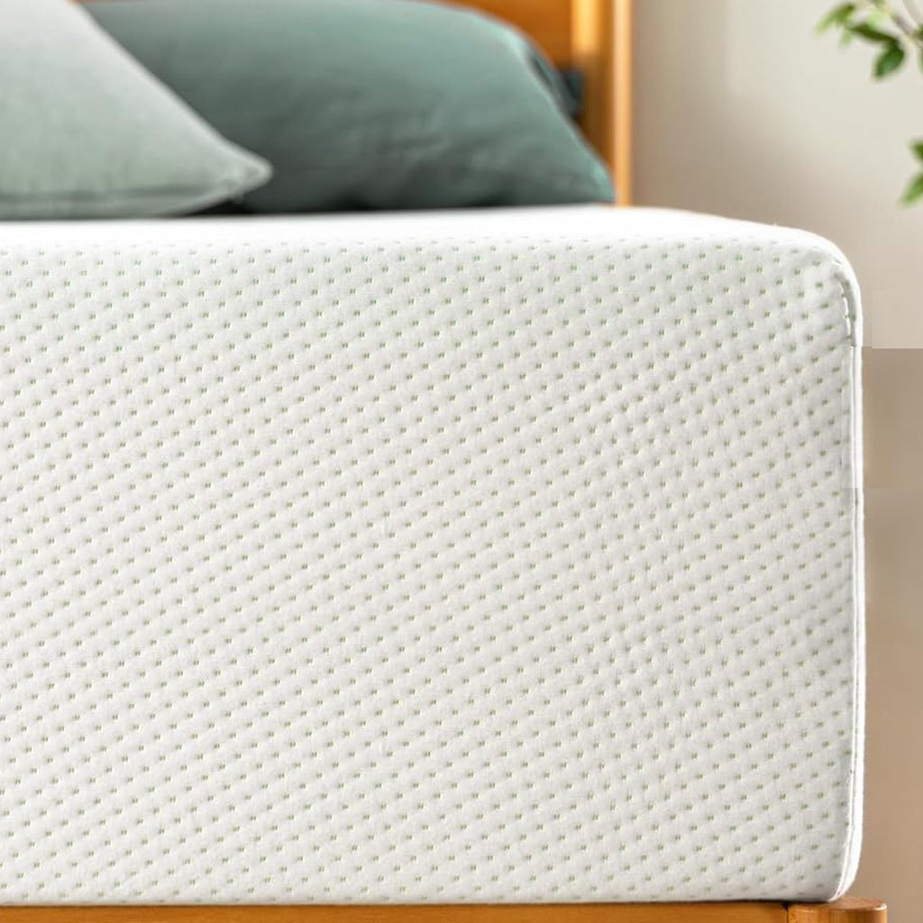 Queen Green Tea Memory Foam Mattress in Box, Fiberglass Free
