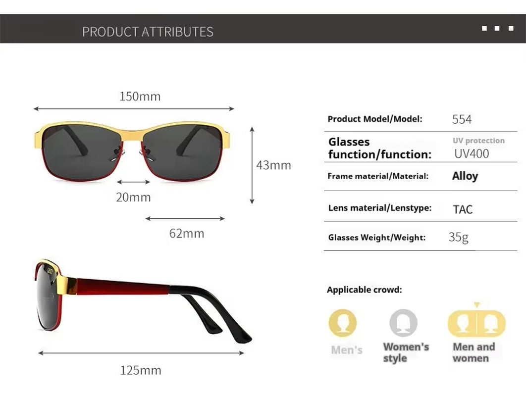 Retro Oval Sunglasses UV400 Polarized Anti Glare Shades Men Women