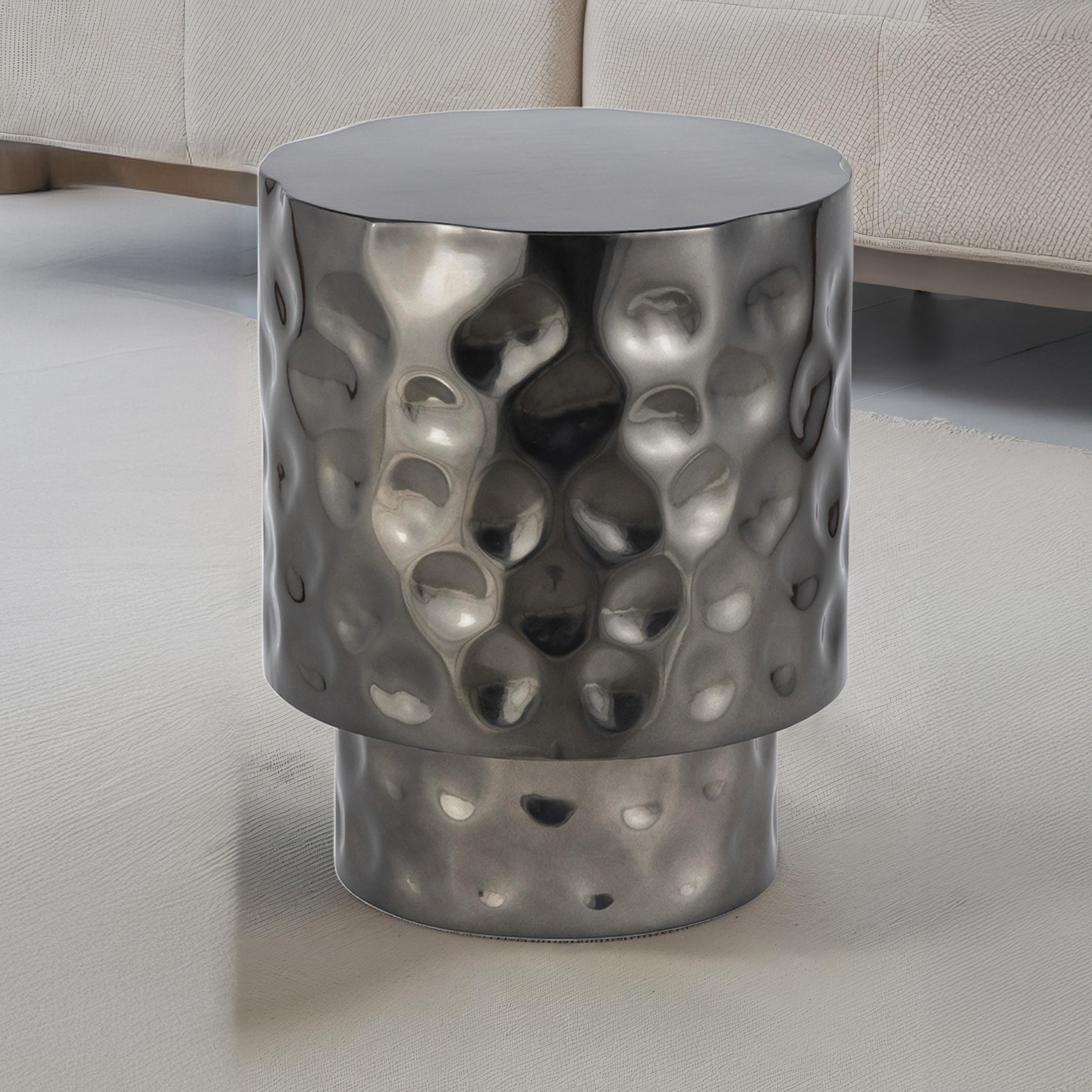 ET-90-30-16 Modern Metal End Table 30" Nickel