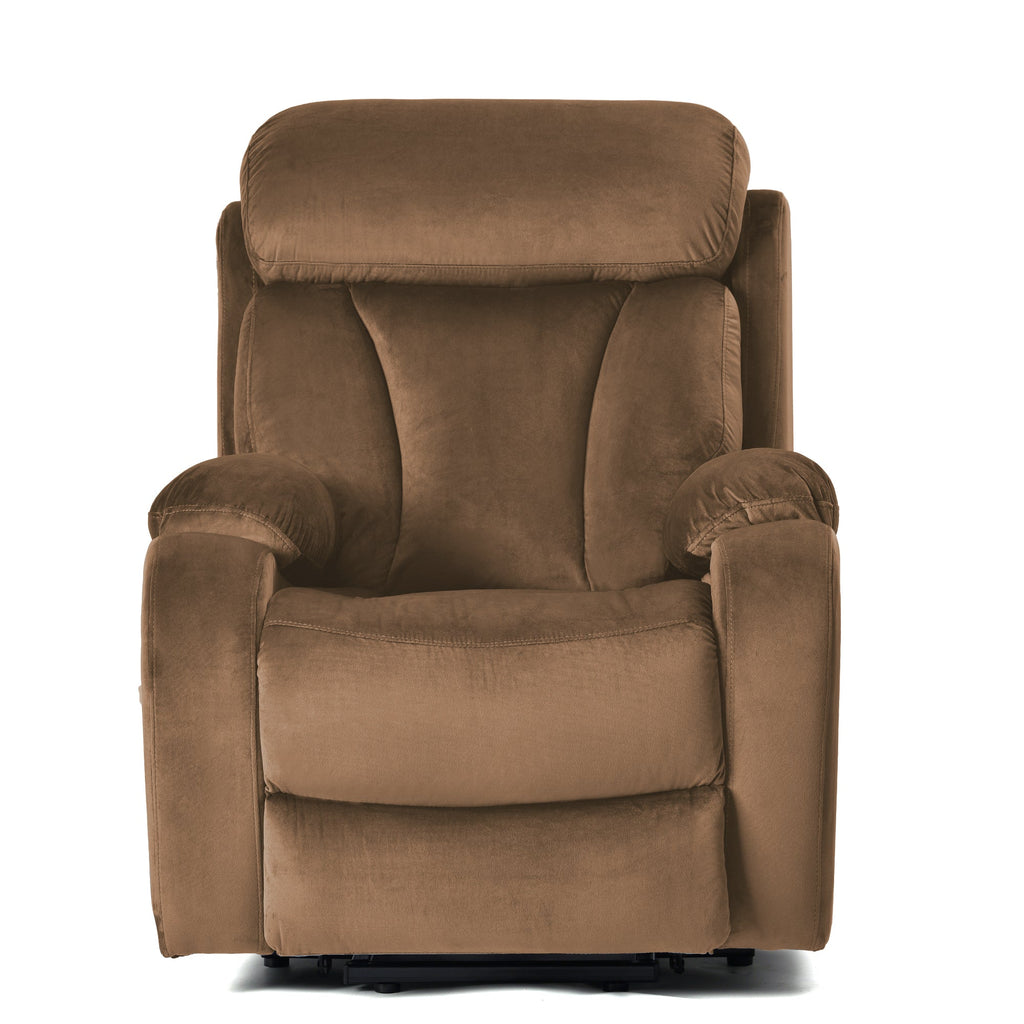 Lift Chair Recliner Power Recline Brown Cashmere for Elderly