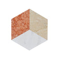 Hexagon Polished Marble Floor Wall Tiles White Gold Red