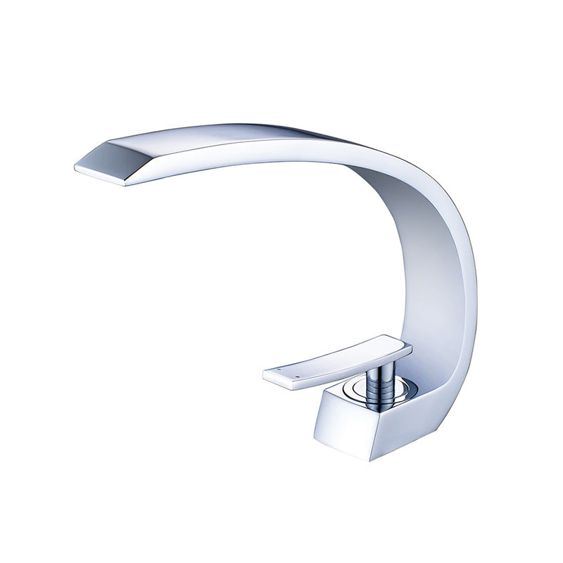 Chrome Single Handle Bathroom Sink Faucet Modern Vanity