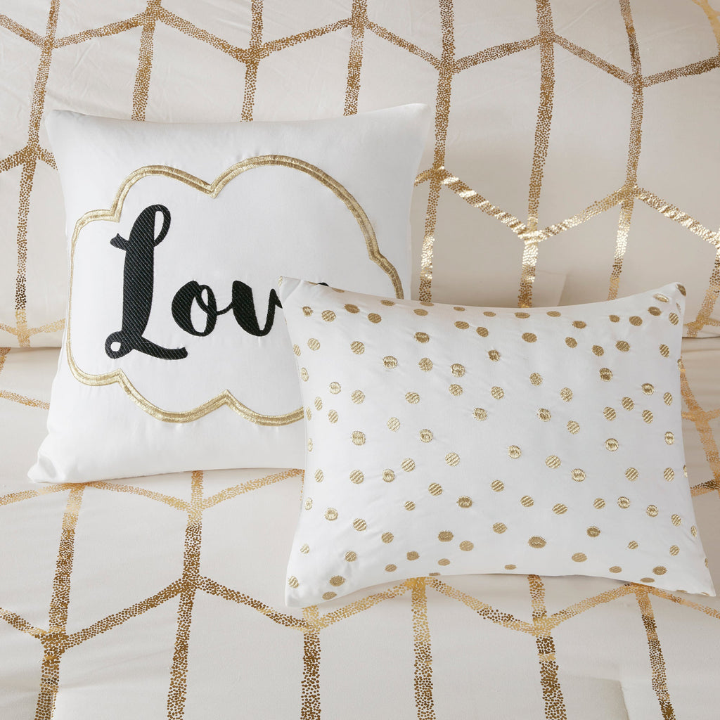 5-Piece King/Cal King 100% Polyester Brushed Printed Comforter Set