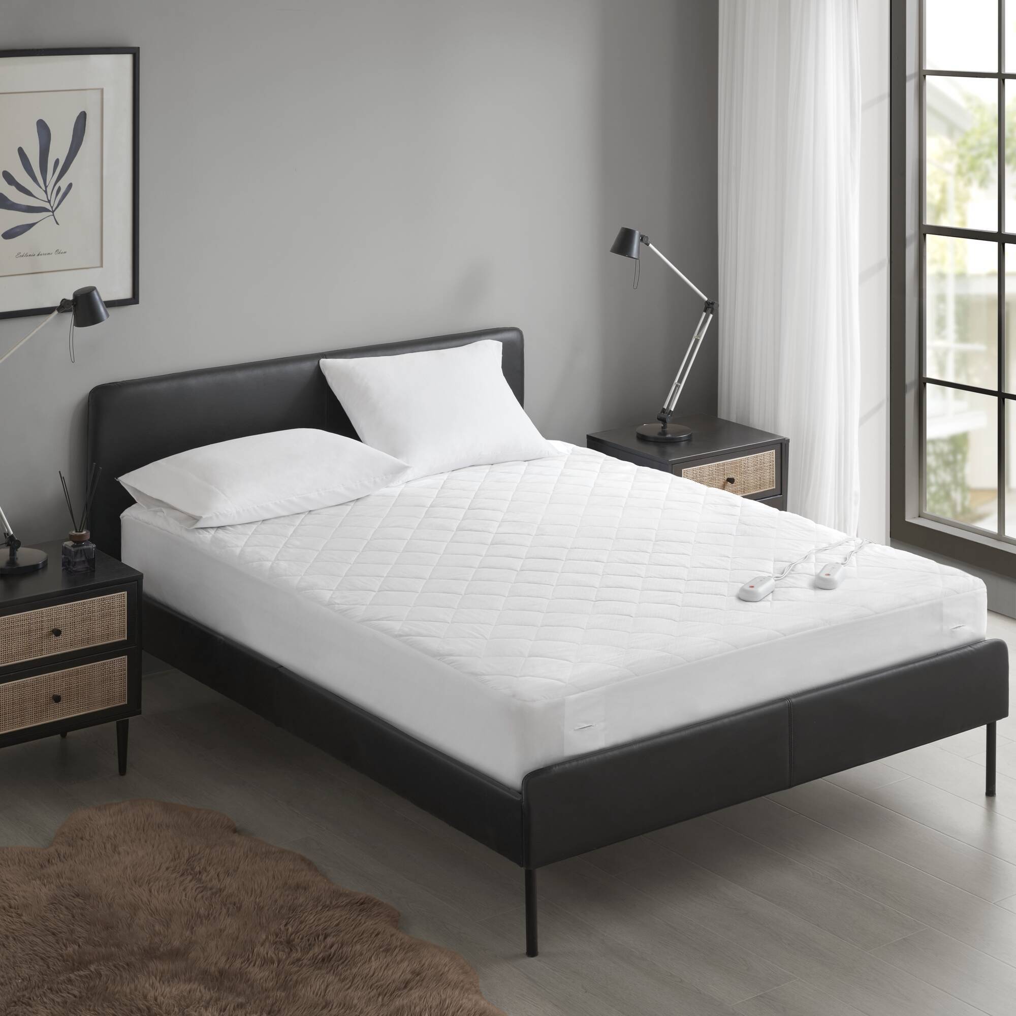 1 PCS Full Heated Mattress Pad White