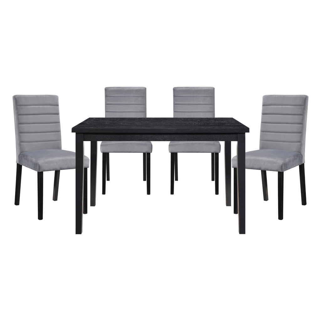 Black Modern Wooden Dining Table Casual Style