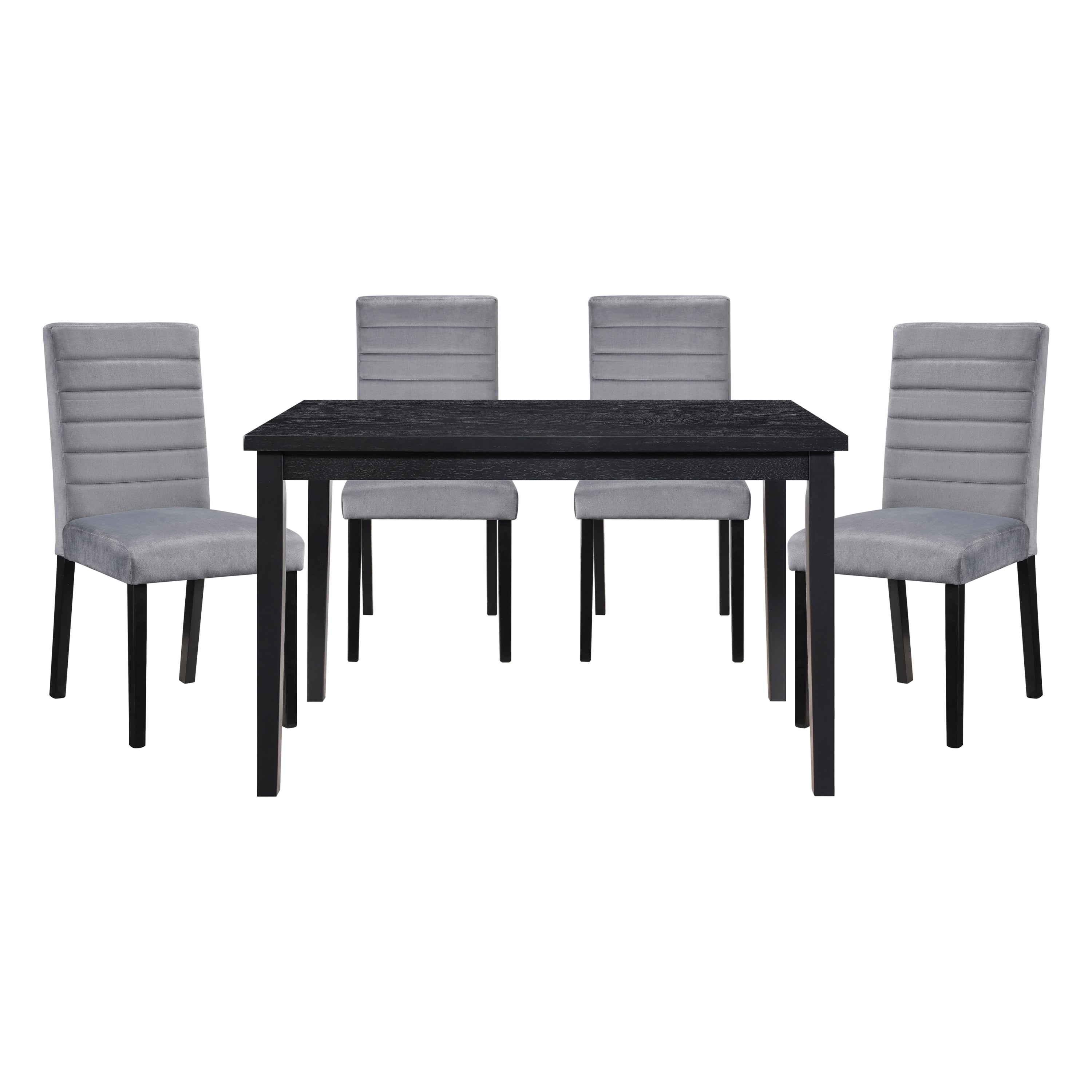 Black Modern Wooden Dining Table Casual Style