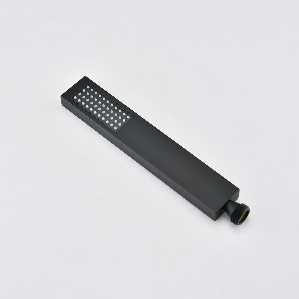 Modern Style Matte Black Wall Mount Tub Filler Bathtub Faucet Shower Set