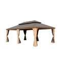 14x22 Ft Hardtop Gazebo Aluminum Frame Gutter System