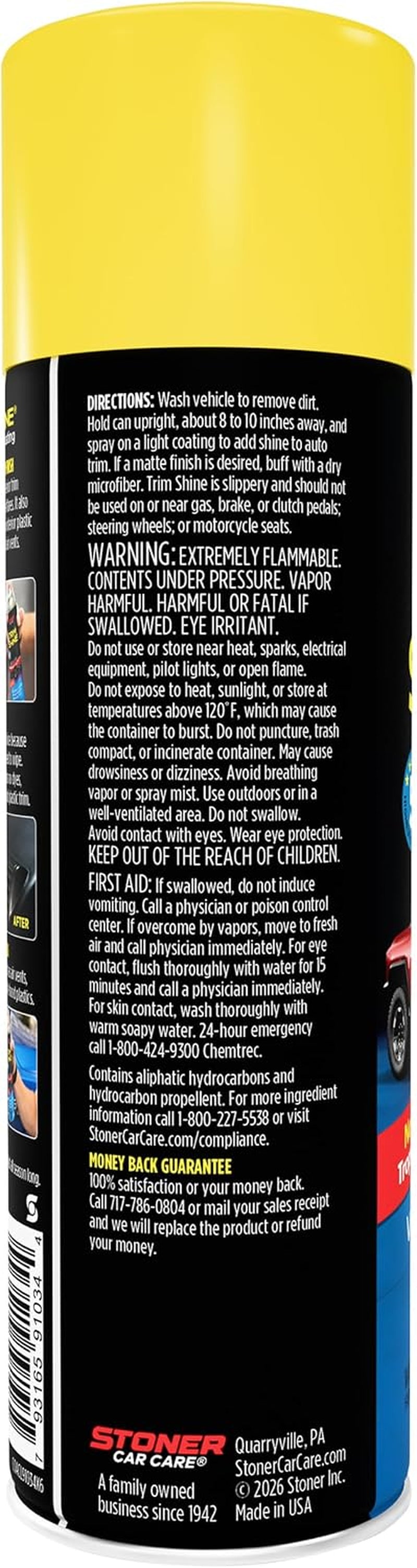 Stoner Trim Shine Car Plastic & Vinyl Restorer Trim Protectant Spray