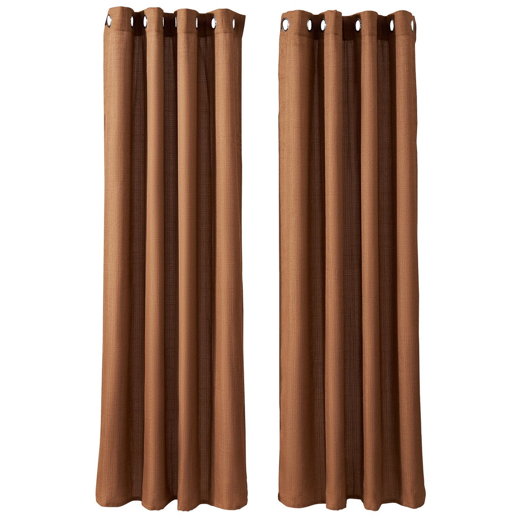 Natural Linen Curtains 52x84 2 Panel Grommet Light Filtering